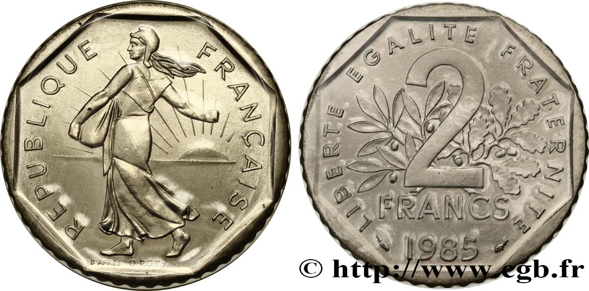 2 francs Semeuse, nickel 1985 Pessac F.272/9 FDC 