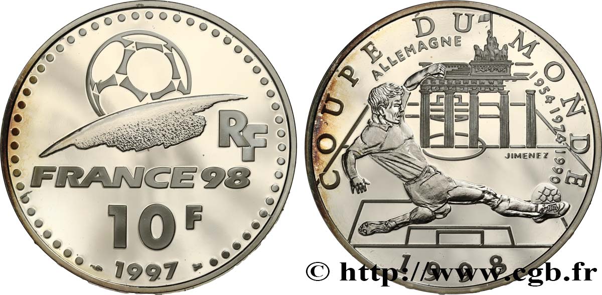 Belle Épreuve 10 francs - Allemagne 1997 Paris F5.1308 1 SC 