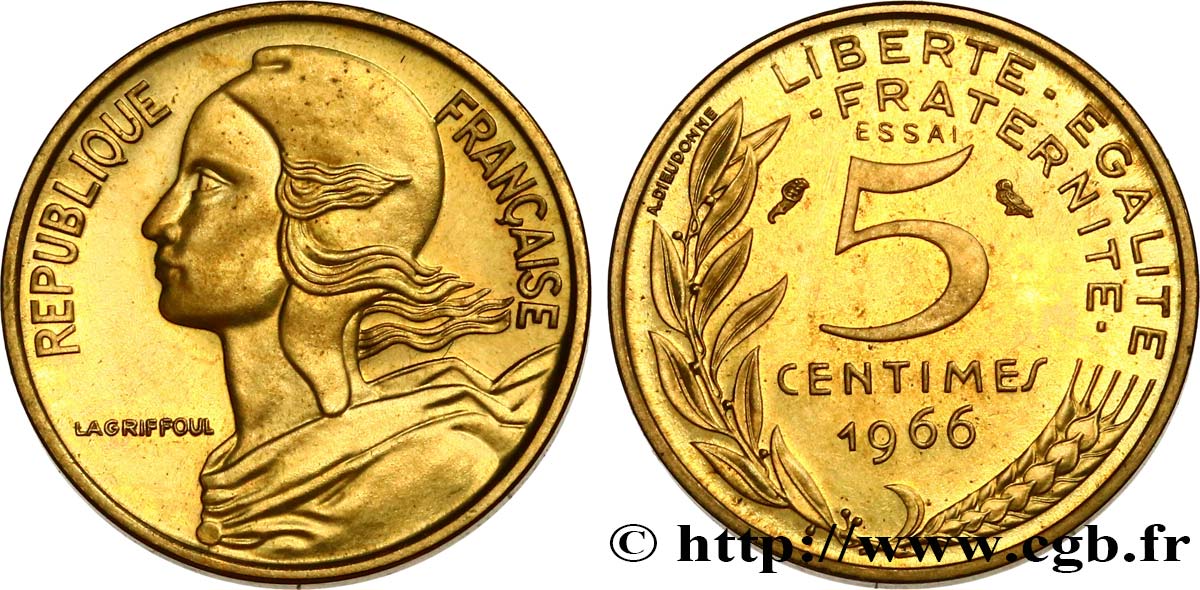Valeur Piece 5 Centimes De Franc 1966