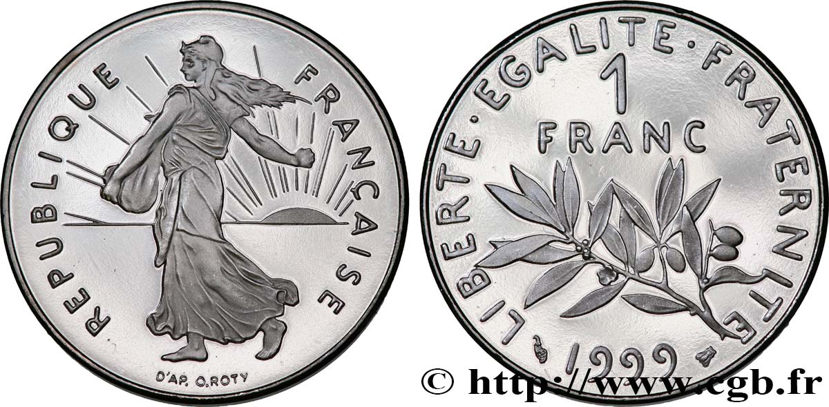 1 franc Semeuse, nickel, BE (Belle Épreuve) 1999 Pessac F.226/47 var. MS 
