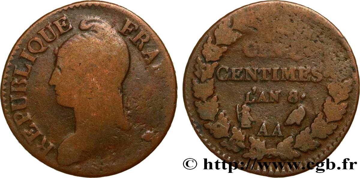 Cinq centimes Dupré, grand module 1800 Metz F.115/102 B 