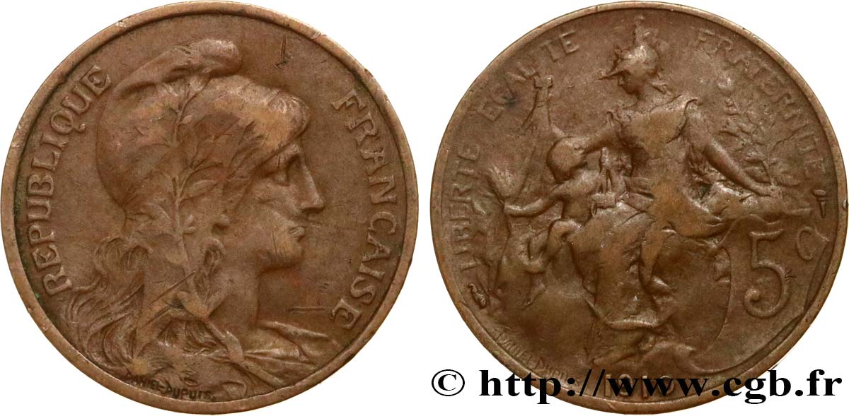 5 centimes Daniel-Dupuis 1910  F.119/22 MB20 