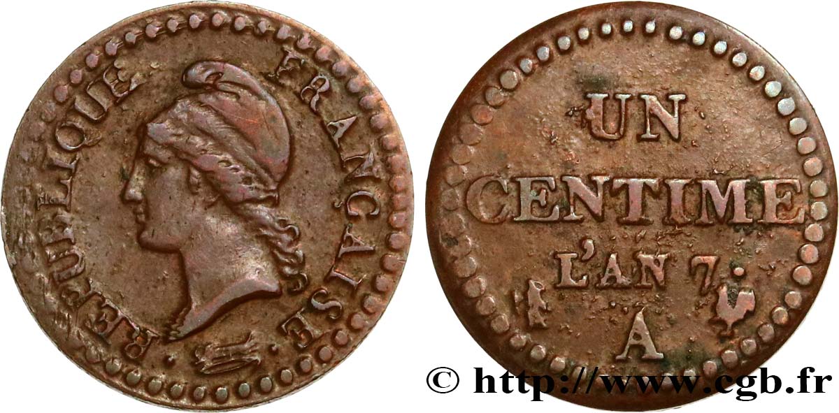 Un centime Dupré, grand 7 1799 Paris F.100/16 TTB40 