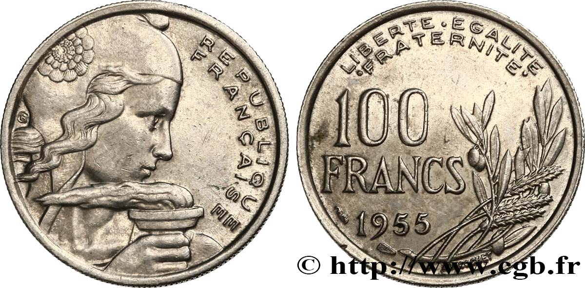 100 francs Cochet 1955  F.450/4 TTB 