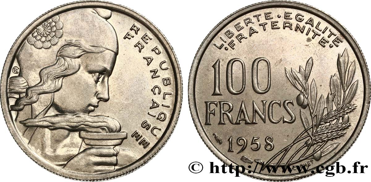 100 francs Cochet 1958  F.450/12 SPL55 