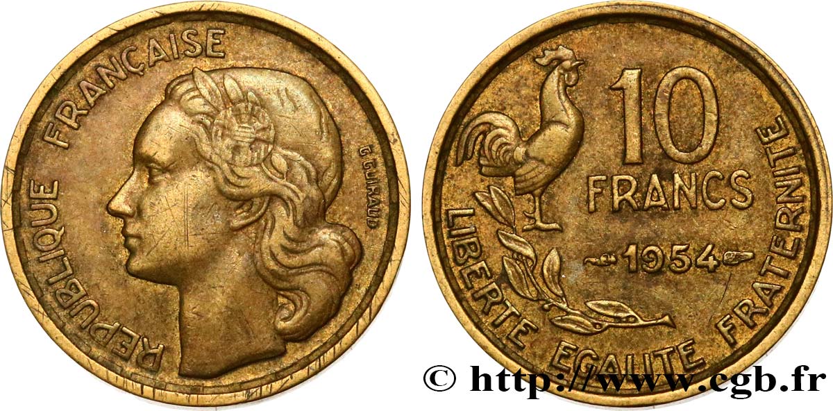 10 francs Guiraud 1954  F.363/10 BC35 