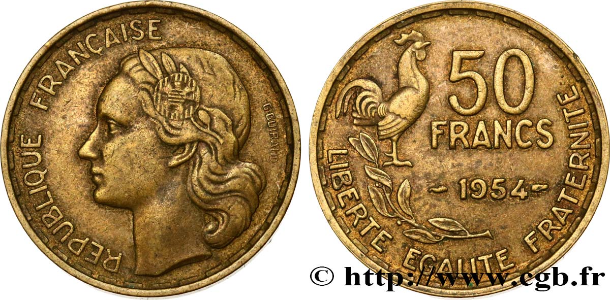 50 francs Guiraud 1954  F.425/12 TTB40 