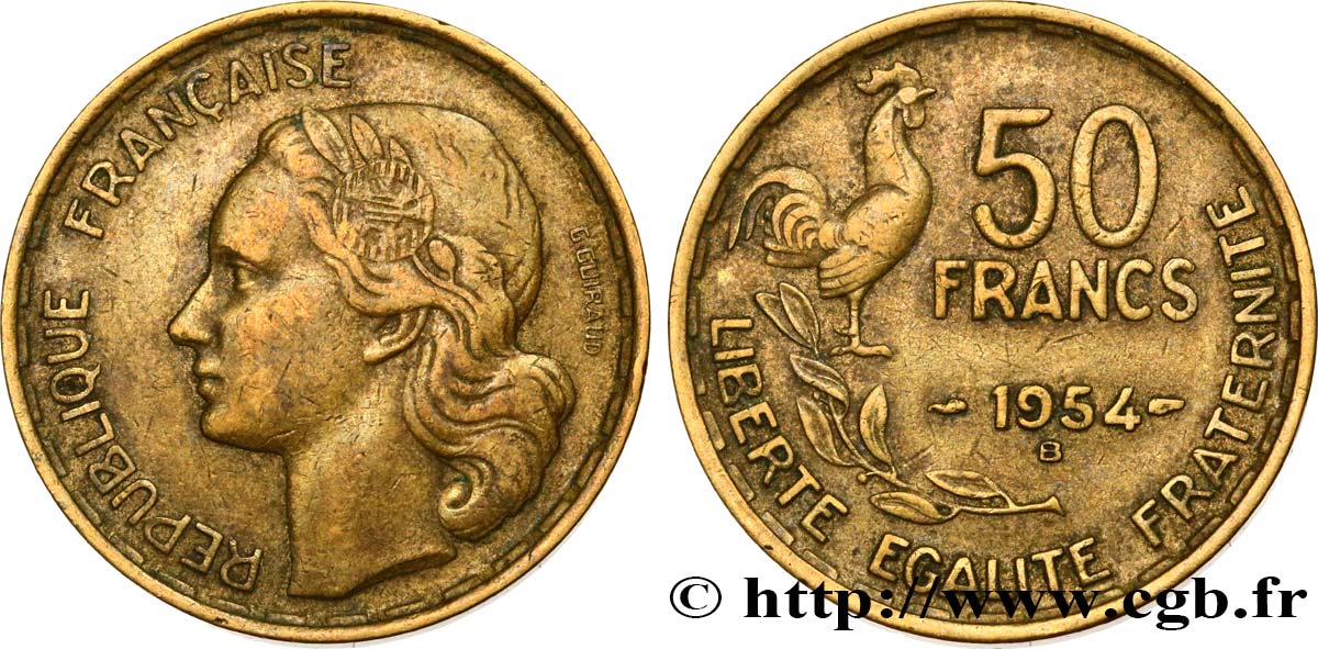 50 francs Guiraud 1954 Beaumont-le-Roger F.425/13 BC35 