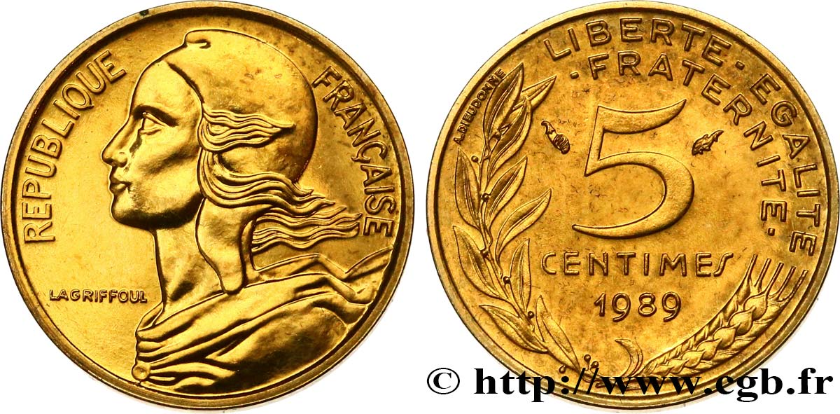 5 centimes Marianne 1989 Pessac F.125/25 FDC 