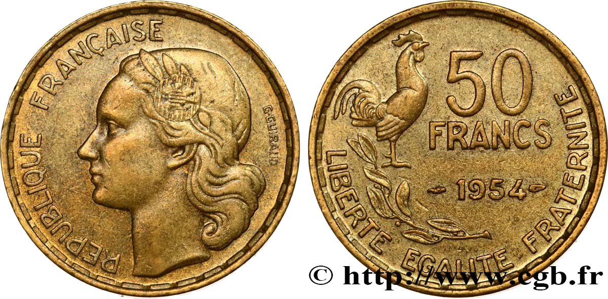 50 francs Guiraud 1954  F.425/12 XF40 