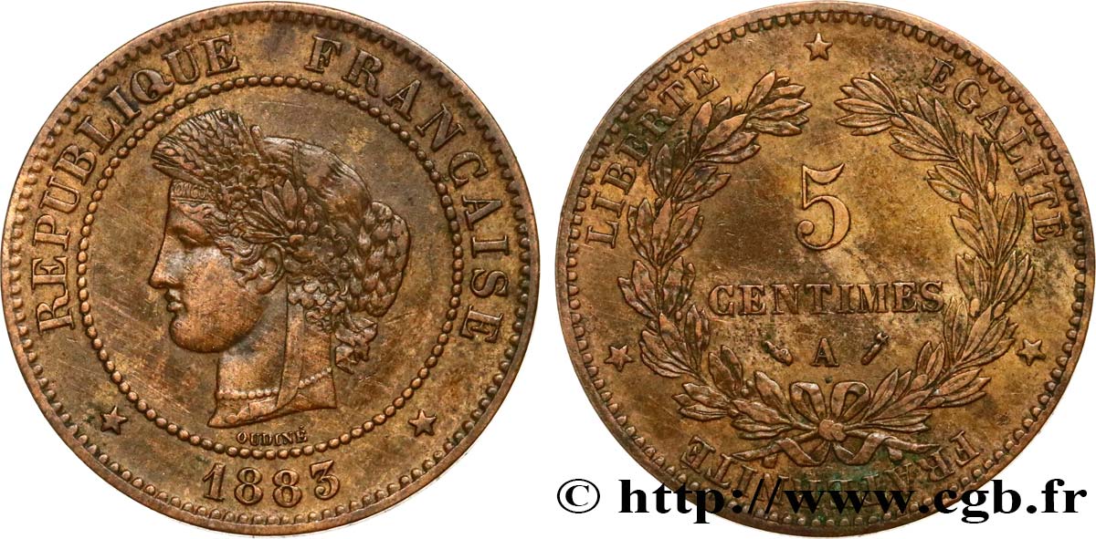 5 centimes Cérès 1883 Paris F.118/24 SS 