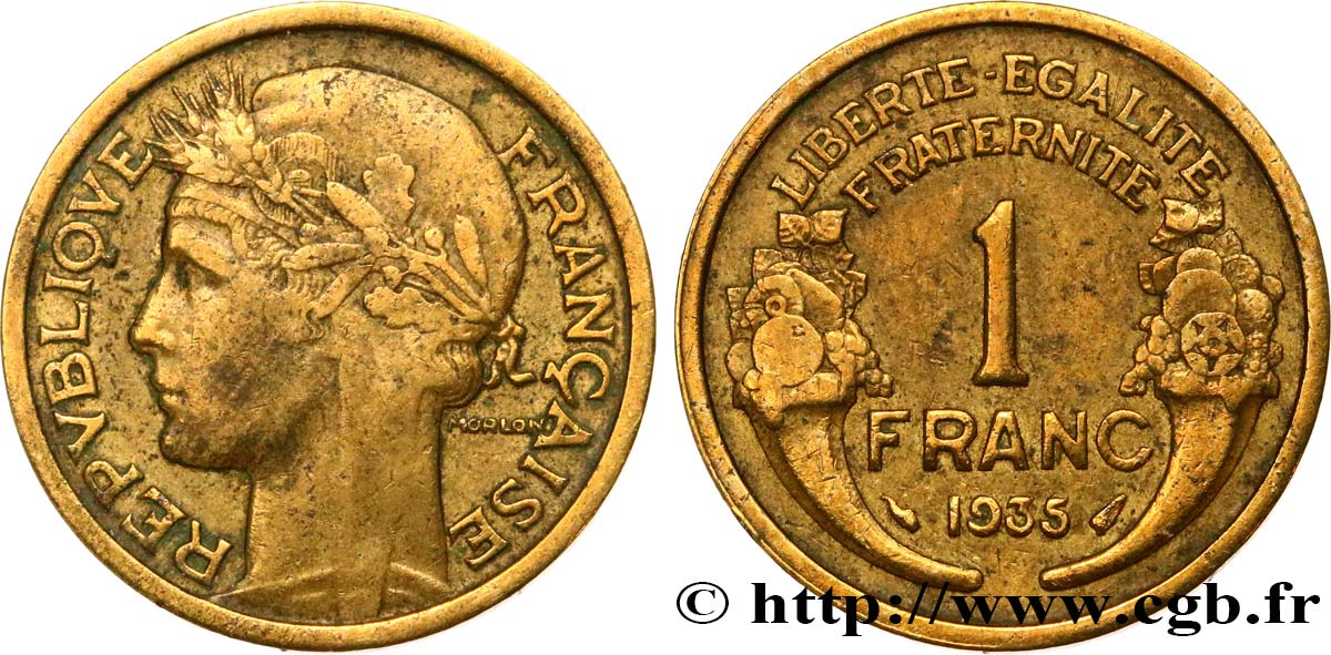 1 franc Morlon 1935 Paris F.219/6 MB 