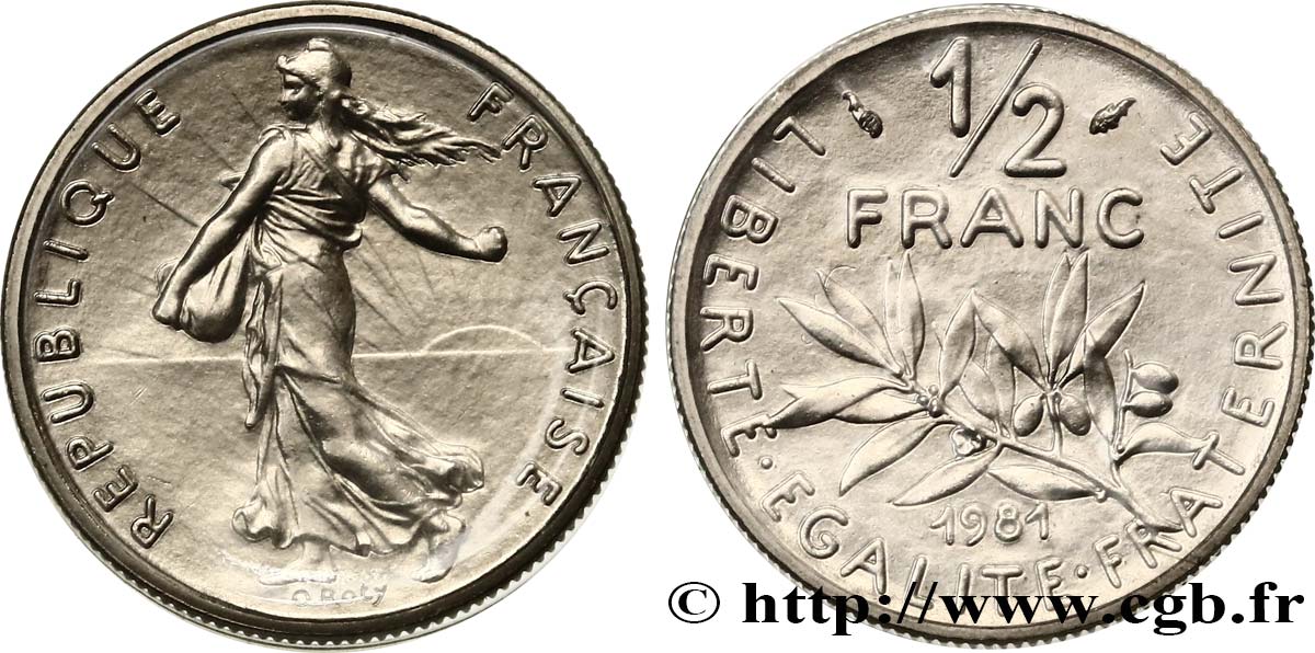1/2 franc Semeuse 1981 Pessac F.198/20 FDC 