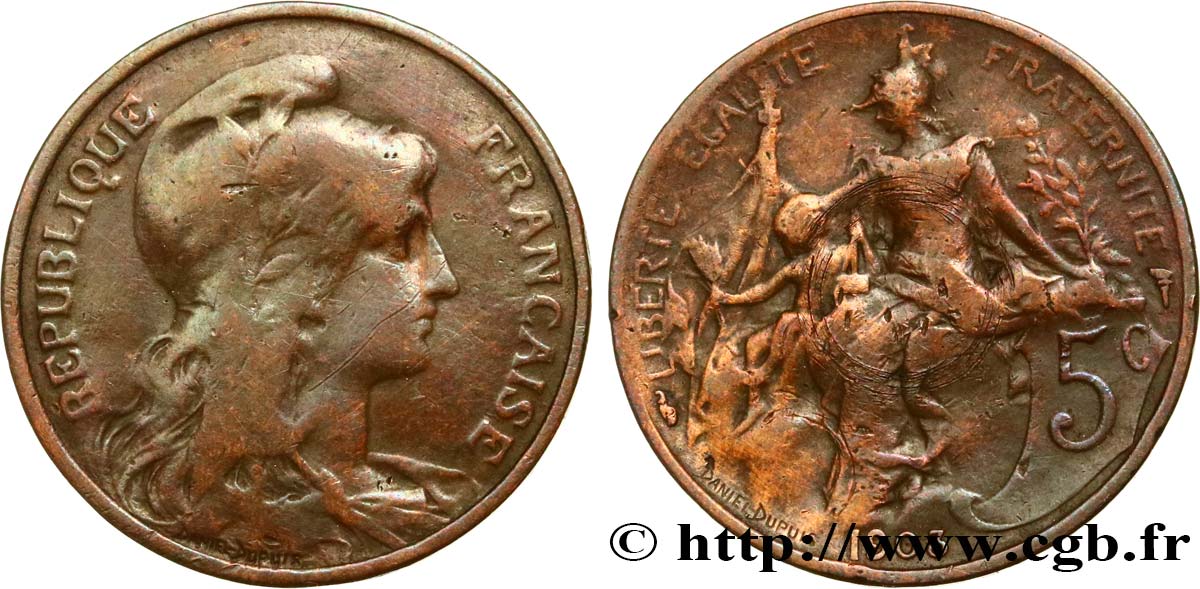5 centimes Daniel-Dupuis 1903  F.119/13 SGE 
