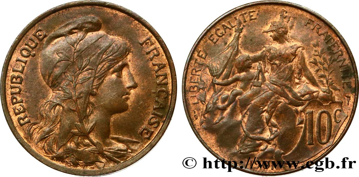 10 centimes Daniel-Dupuis 1901  F.136/10 EBC58 