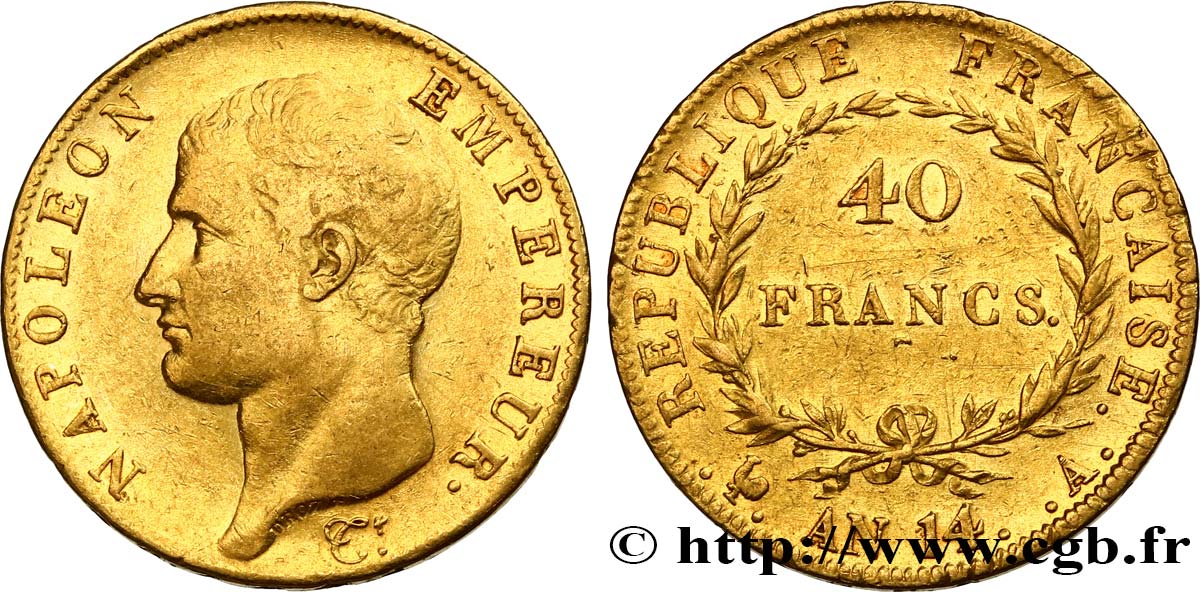 40 Francs or 1805 Paris F.537/2 TB+ 