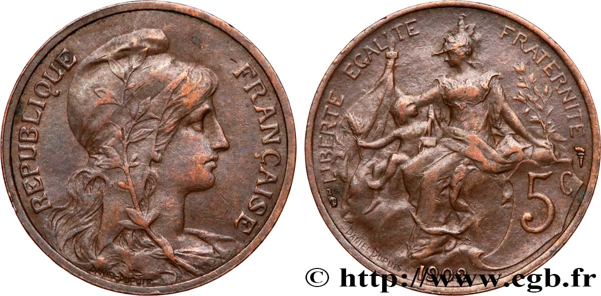 5 centimes Daniel-Dupuis 1902  F.119/12 BC35 
