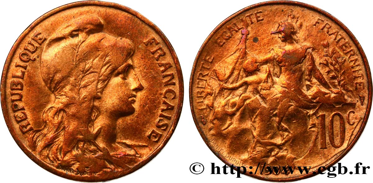 10 centimes Daniel-Dupuis 1904  F.136/13 VF 