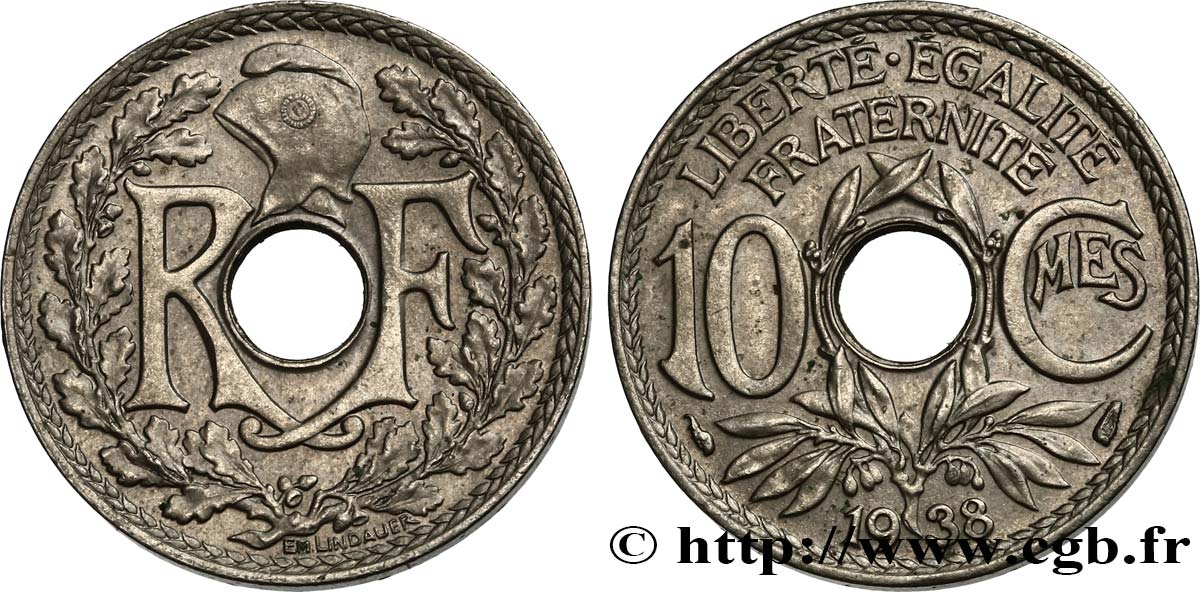 10 centimes Lindauer 1938  F.138/25 TTB53 