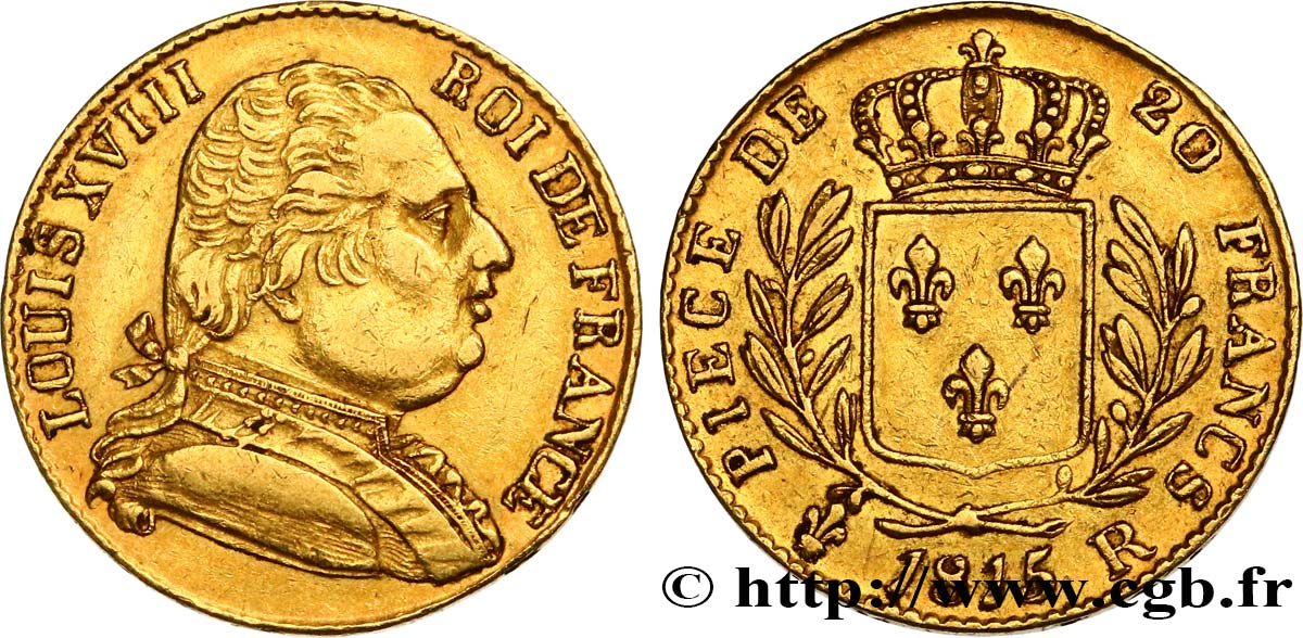 20 francs or Londres 1815 Londres F.518/1 BB50 