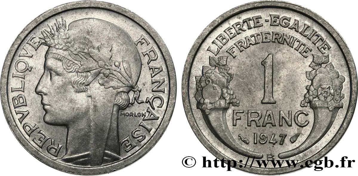 1 franc Morlon, légère 1947 Beaumont-Le-Roger F.221/12 MS61 