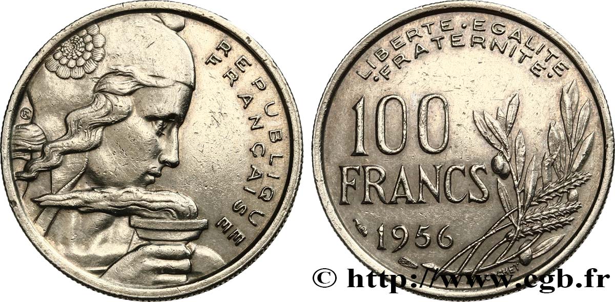 100 francs Cochet 1956  F.450/8 TTB+ 