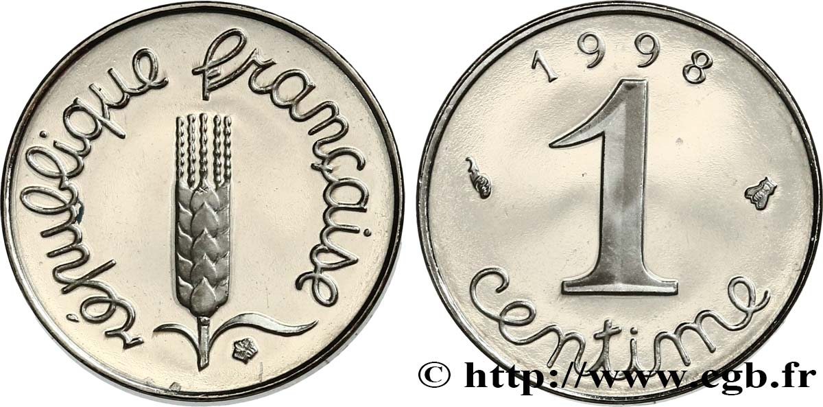 1 centime Épi, BE (Belle Épreuve) 1998 Pessac F.106/58 var. ST 