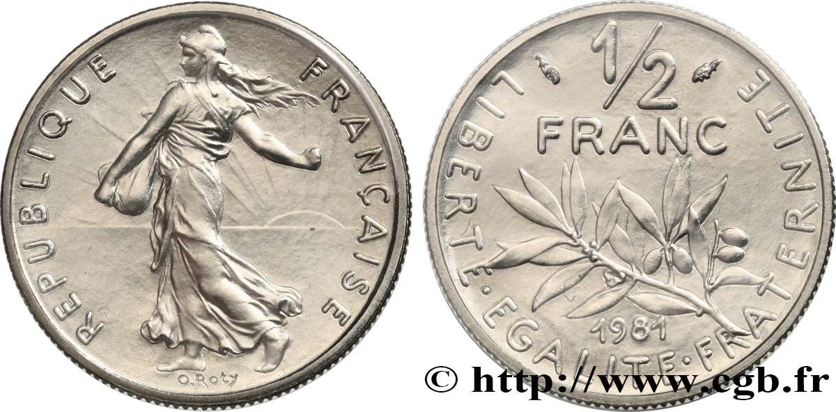 1/2 franc Semeuse 1981 Pessac F.198/20 MS 