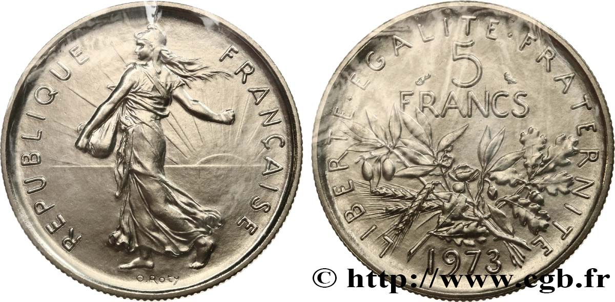 5 francs Semeuse, nickel 1973 Pessac F.341/5 ST 