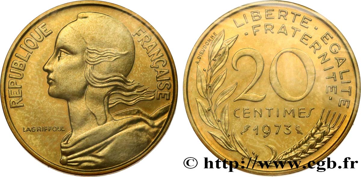20 centimes Marianne 1973 Pessac F.156/13 FDC 