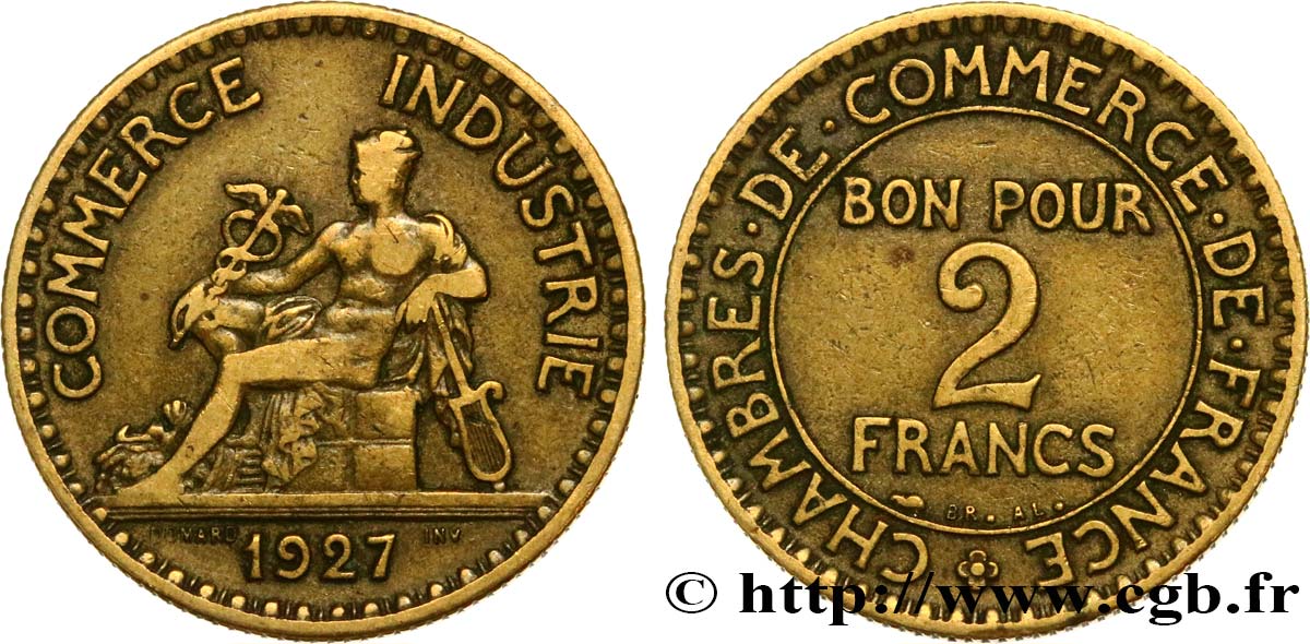 2 francs Chambres de Commerce 1927  F.267/9 BC30 