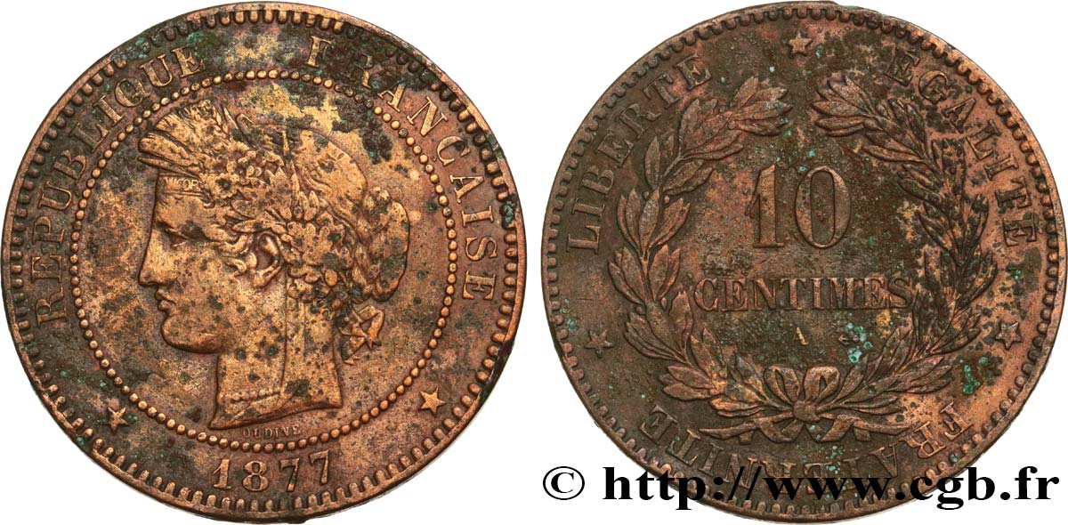 10 centimes Cérès 1877 Paris F.135/18 S 