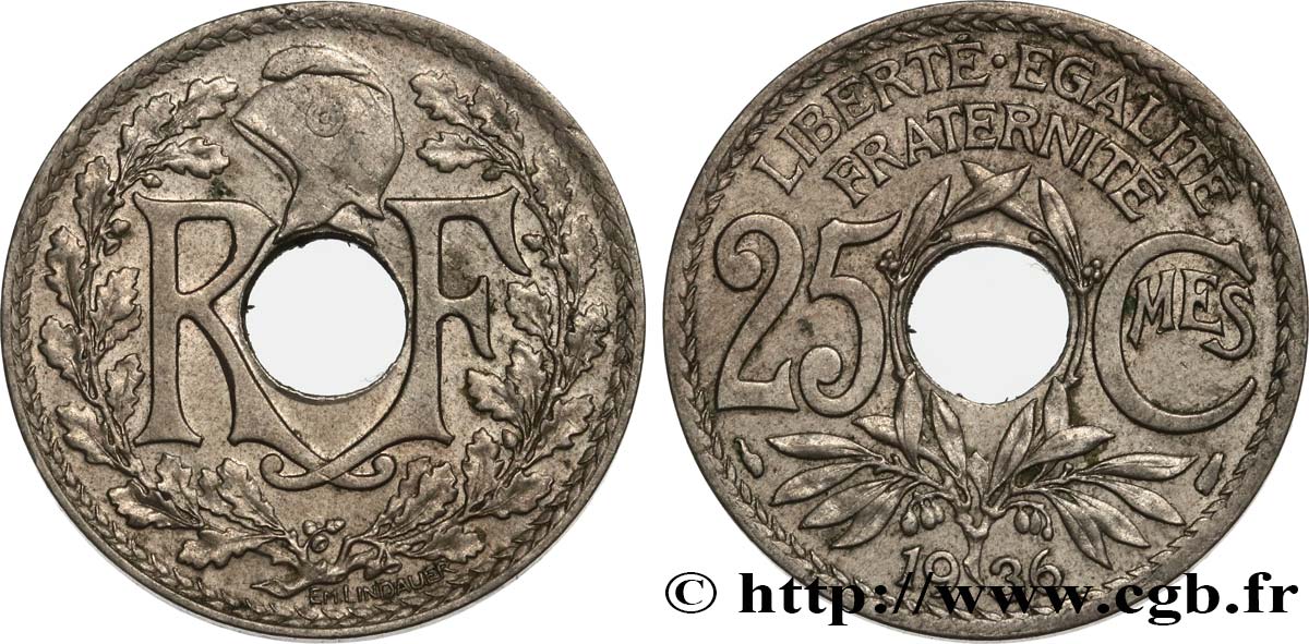 25 centimes Lindauer 1936  F.171/19 TTB45 