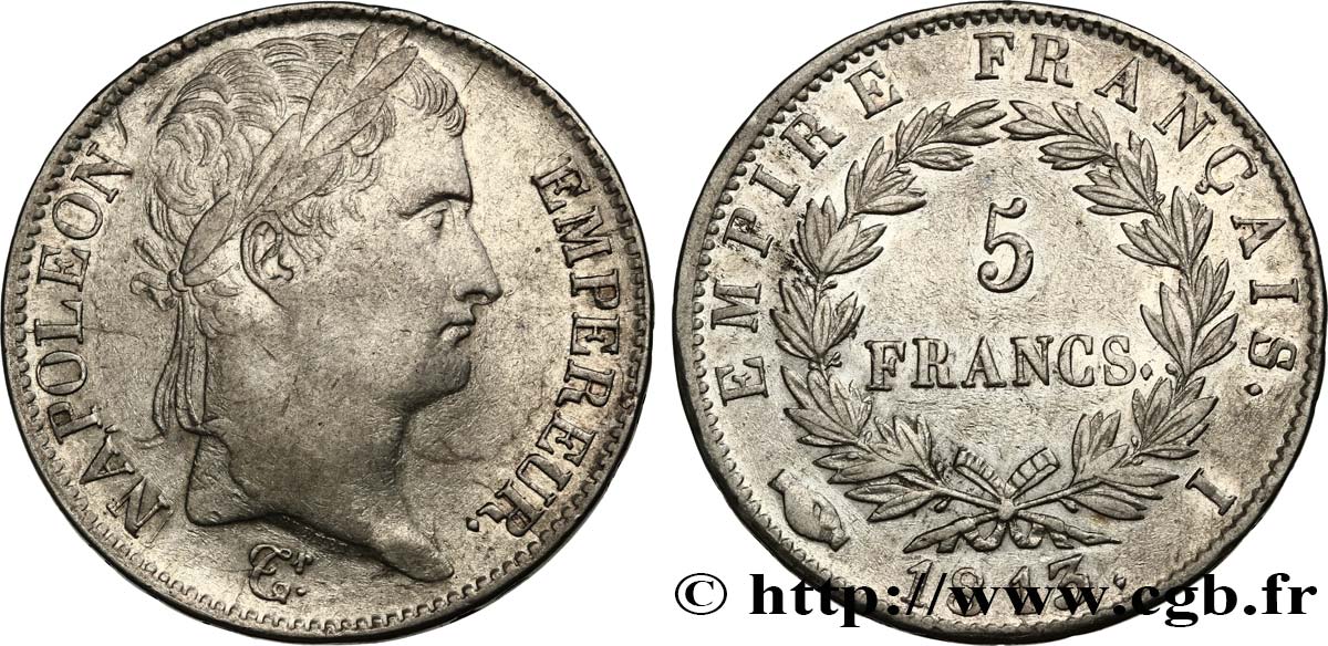5 francs Napoléon Empereur, Empire français 1813 Limoges F.307/64 SS 