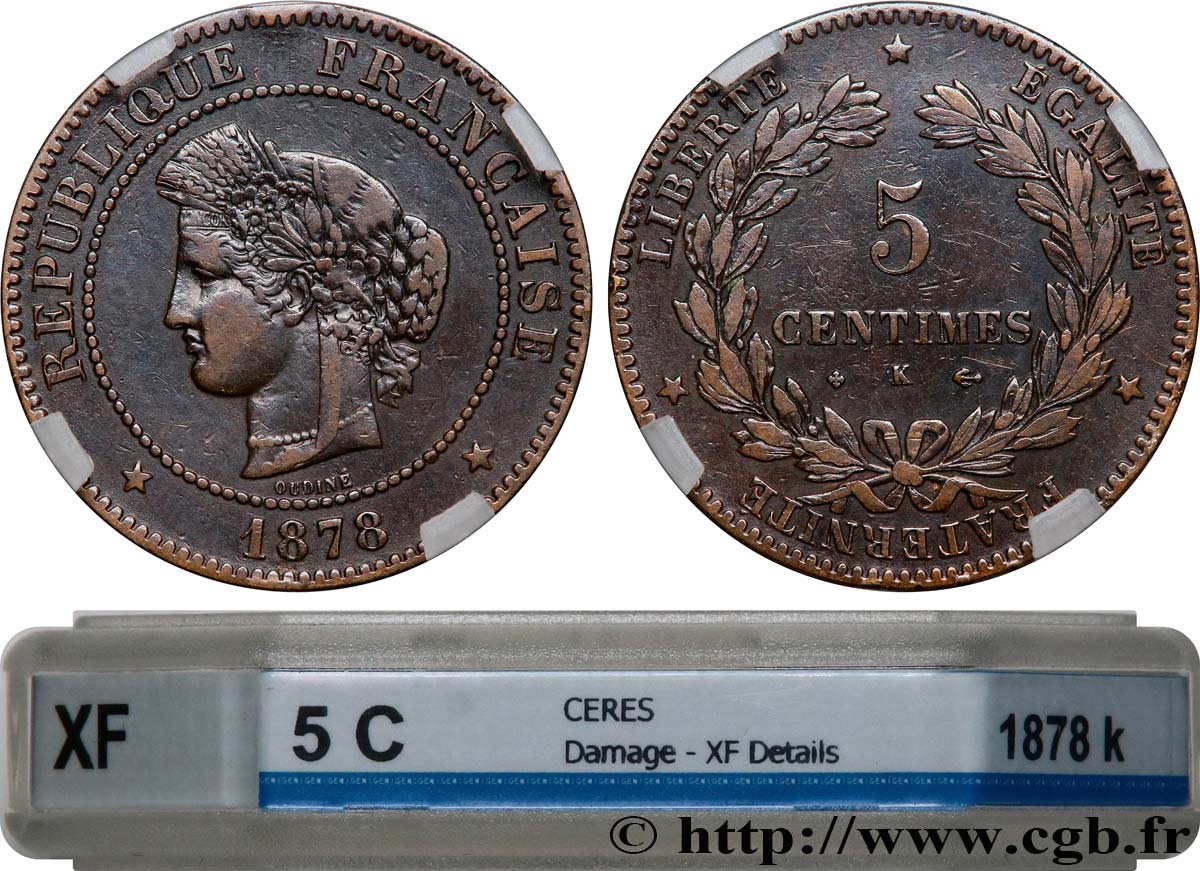 5 centimes Cérès 1878 Bordeaux F.118/18 TTB GENI