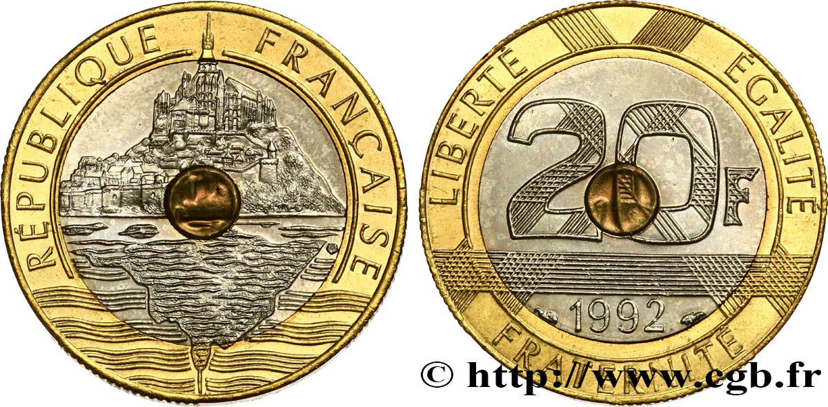 20 francs Mont Saint-Michel 1992 Pessac F.403/5 EBC62 
