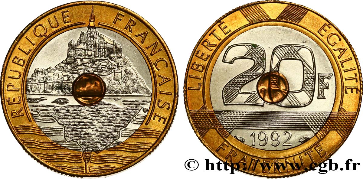 20 francs Mont Saint-Michel 1992 Pessac F.403/5 SPL64 