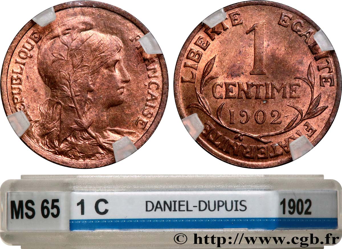 1 centime Daniel-Dupuis 1902 Paris F.105/7 MS65 GENI