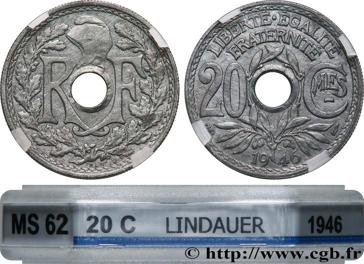 20 centimes Lindauer 1946  F.155/5 SUP62 GENI