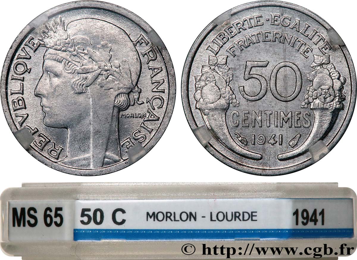 50 centimes Morlon, lourde 1941  F.193/2 ST65 GENI