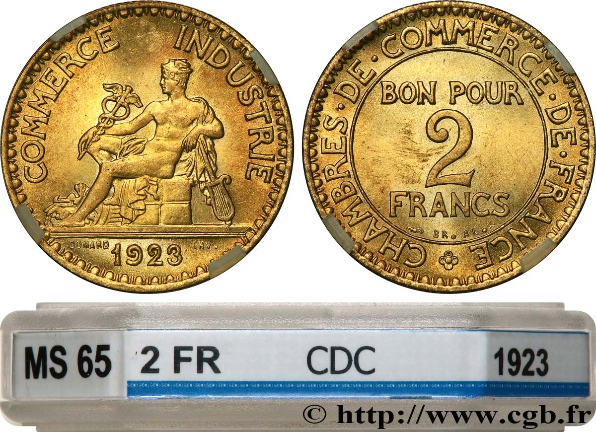 2 francs Chambres de Commerce 1923  F.267/5 FDC65 GENI