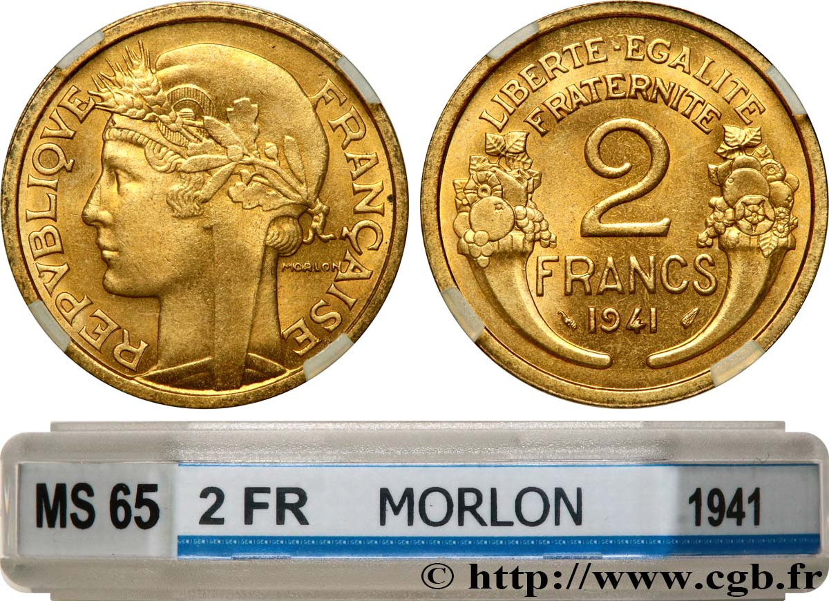 2 francs Morlon 1941  F.268/14 FDC65 GENI