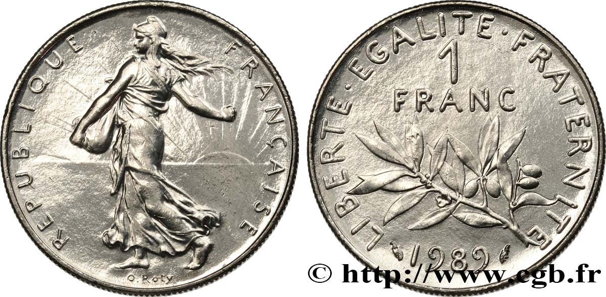 1 franc Semeuse, nickel 1989 Pessac F.226/34 VZ55 