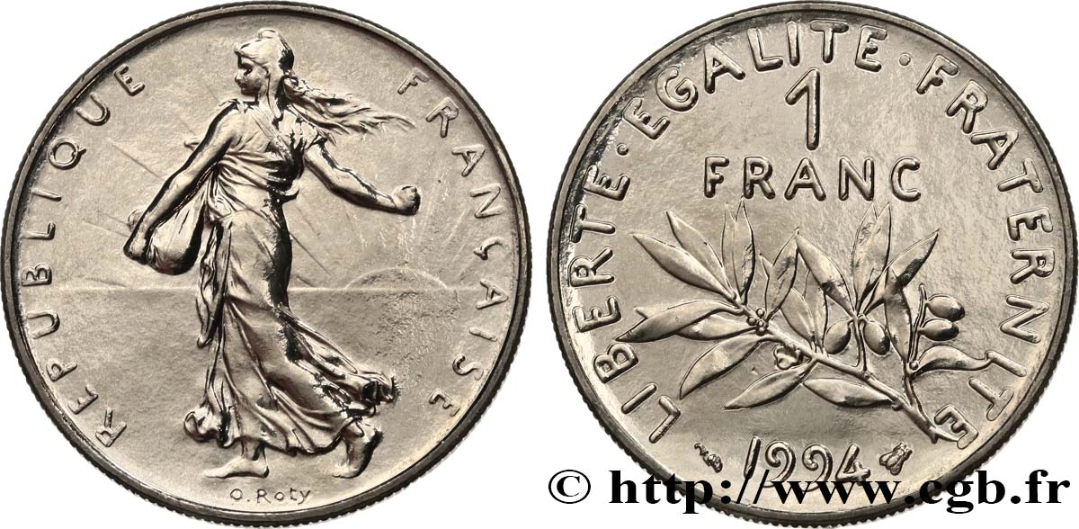 1 franc Semeuse, nickel 1994 Pessac F.226/42 SUP58 