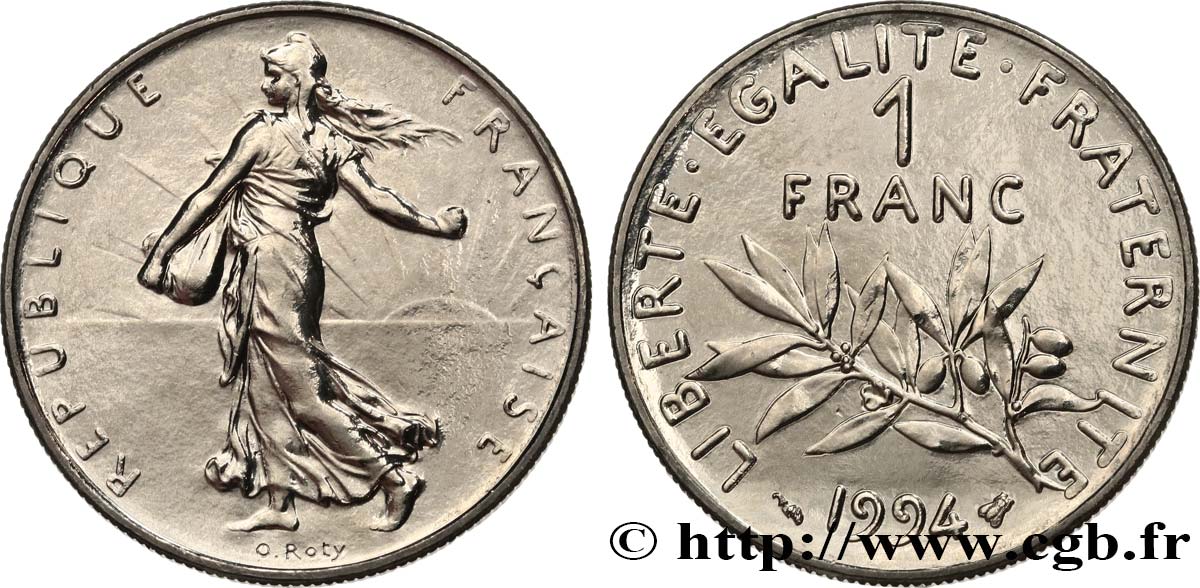 1 franc Semeuse, nickel 1994 Pessac F.226/42 VZ58 