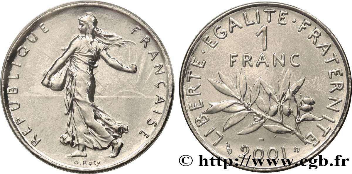 1 franc Semeuse, nickel 2001 Pessac F.226/49 FDC 