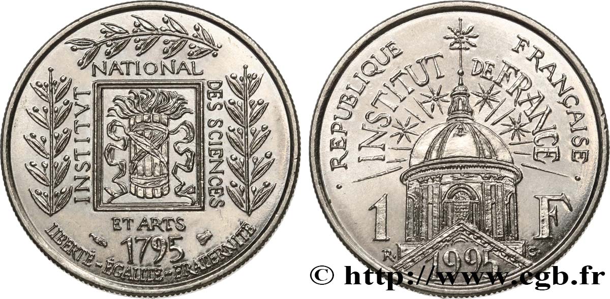 1 franc Institut de France 1995  F.230/2 SUP62 
