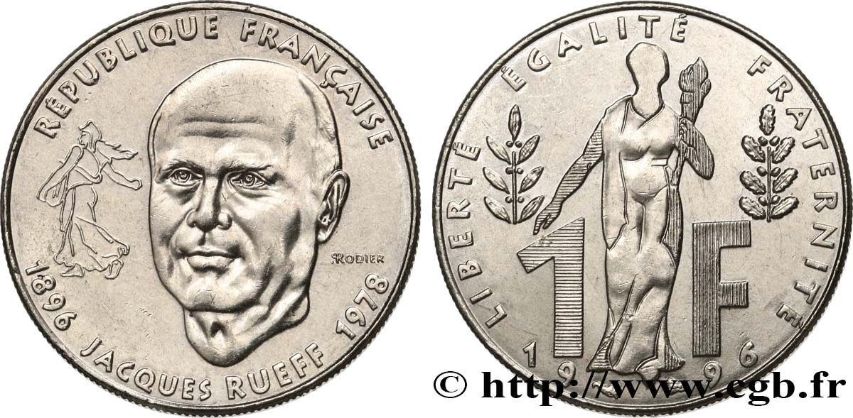 1 franc Jacques Rueff 1996 Pessac F.231/2 EBC62 