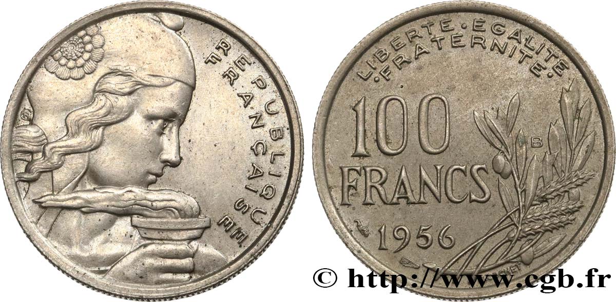 100 francs Cochet 1956 Beaumont-le-Roger F.450/9 MBC53 
