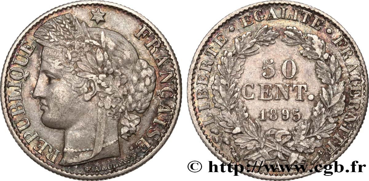 50 centimes Cérès, IIIe République 1895 Paris F.189/16 SS45 